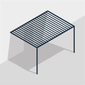 Illustration eines Lamellendachs